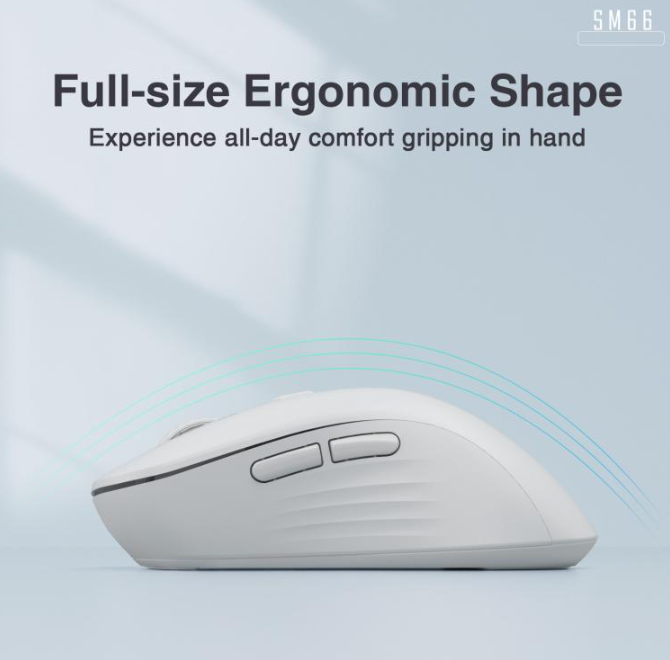 SM66 Dual-Mode Wireless Gaming Mouse - White