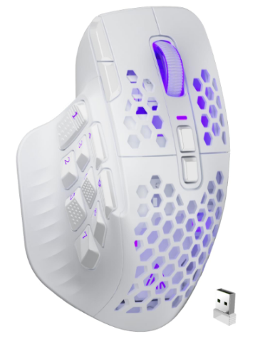 SM809 Pro Tri-Mode Wireless Gaming Mouse - White