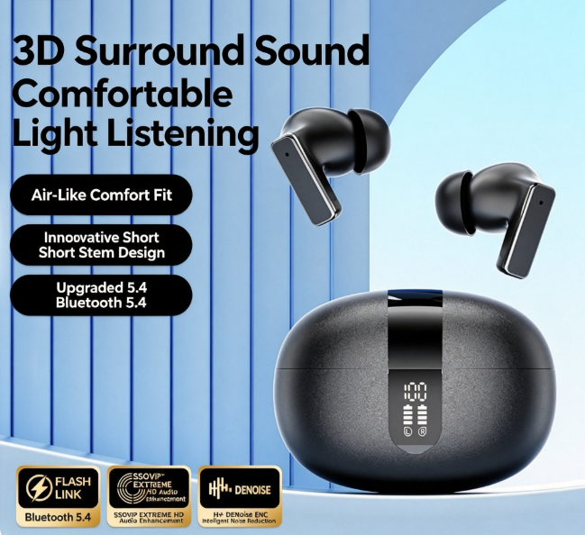 Y8 Bluetooth 6.0 Earbuds - Black
