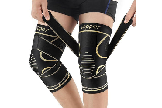 Copper Knee Support Braces - 2 Pack L