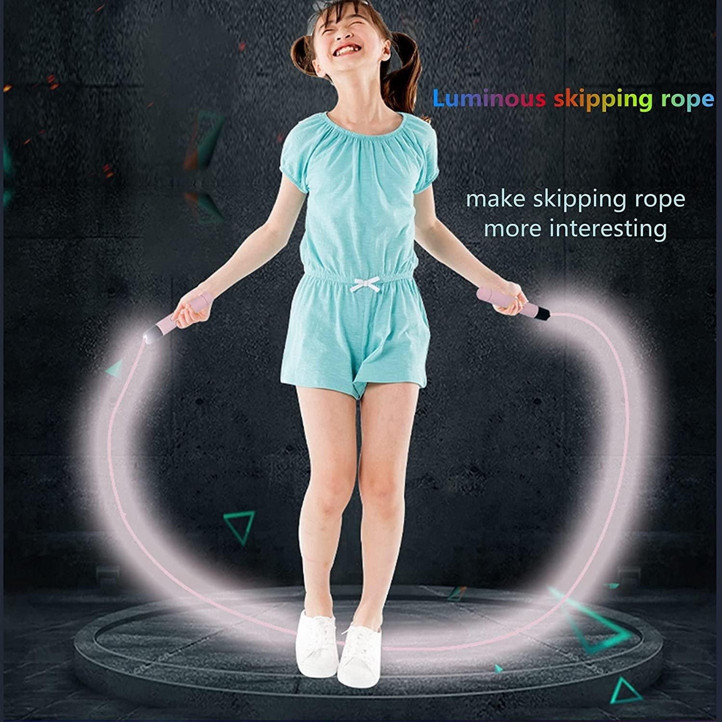 LED Skipping Rope 2.8m - Blue