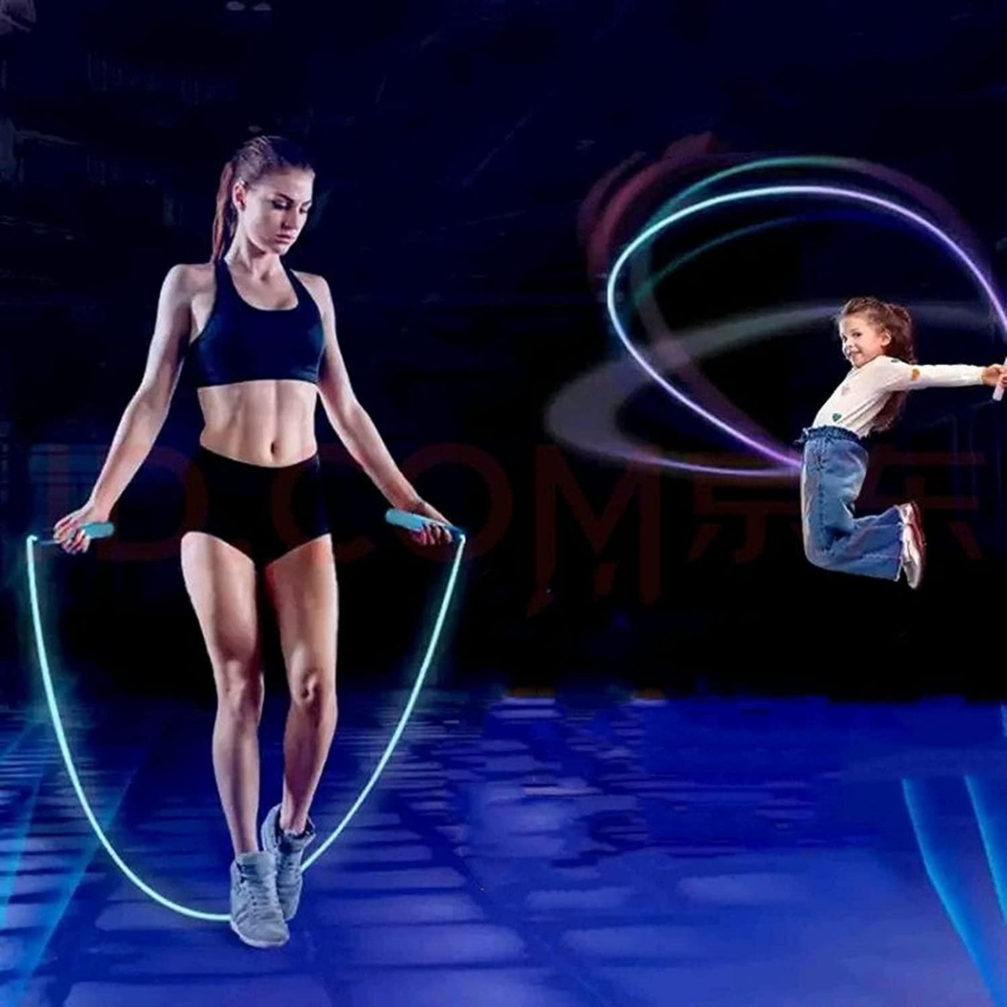 LED Skipping Rope 2.8m - Blue