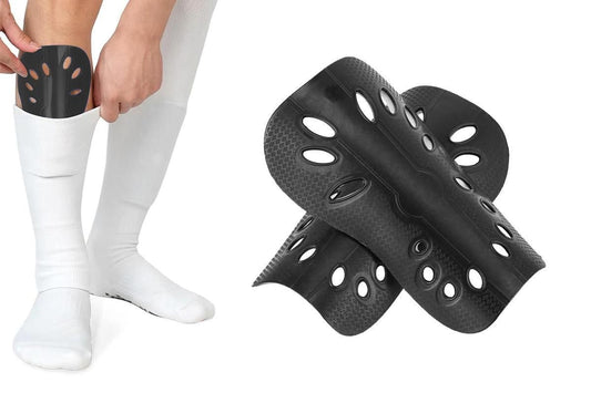 Breathable Soccer Shin Guards - Black