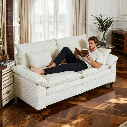 Minimalist 2-Seater Sofa - White