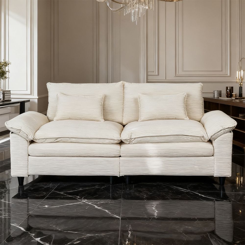Minimalist 2-Seater Sofa - White