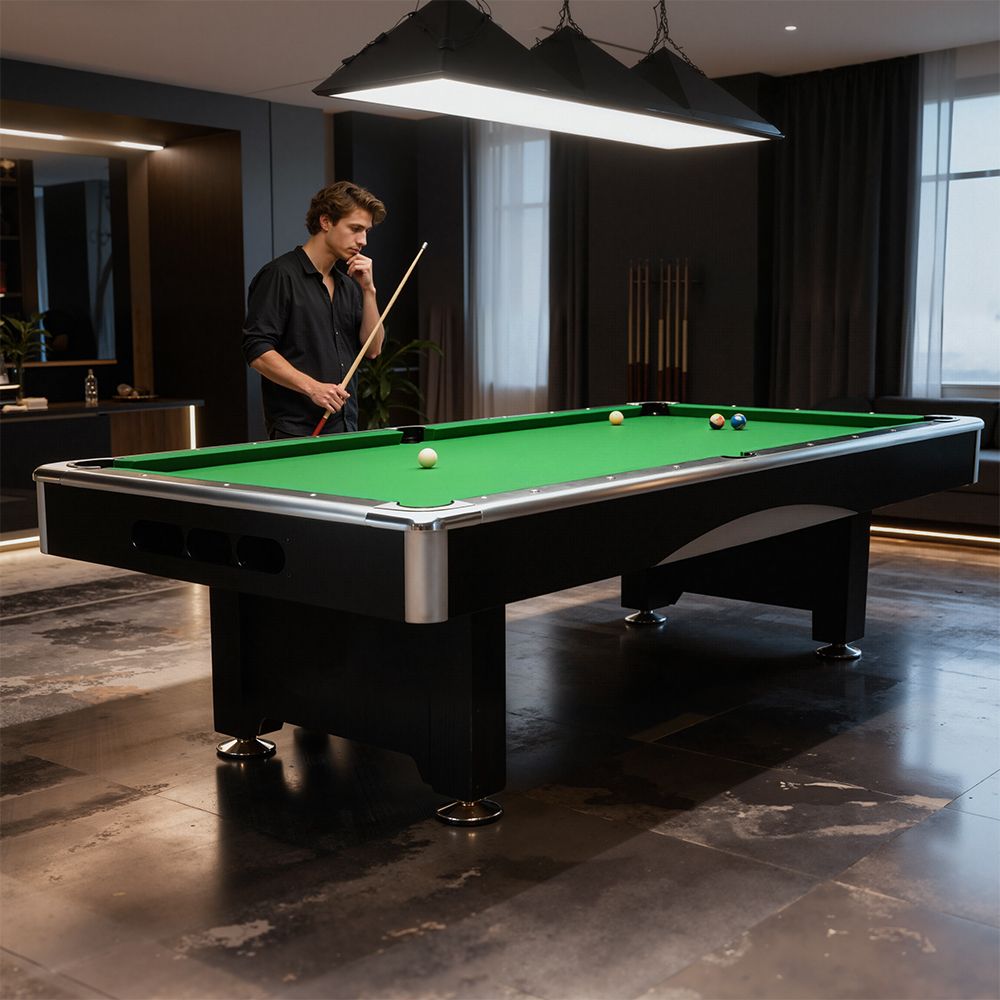 8ft Billiard Table with Accessories - Green