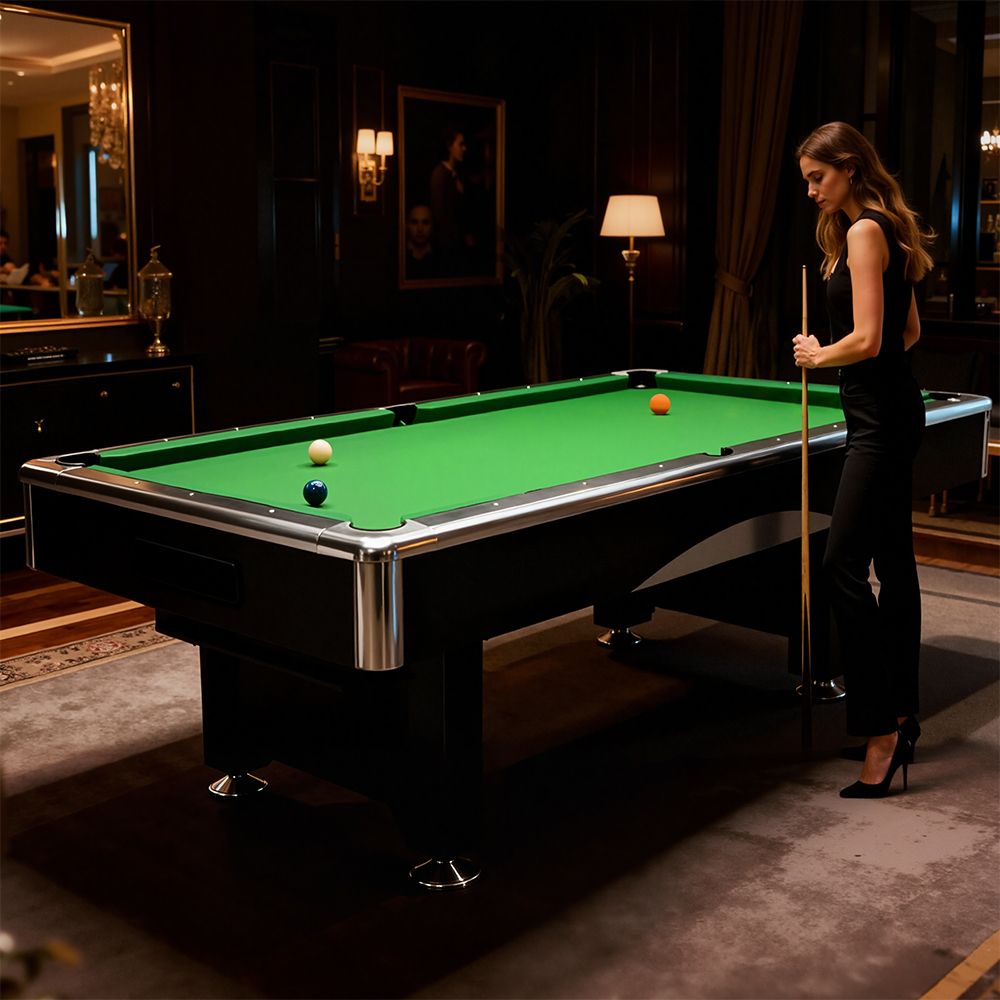 8ft Billiard Table with Accessories - Green