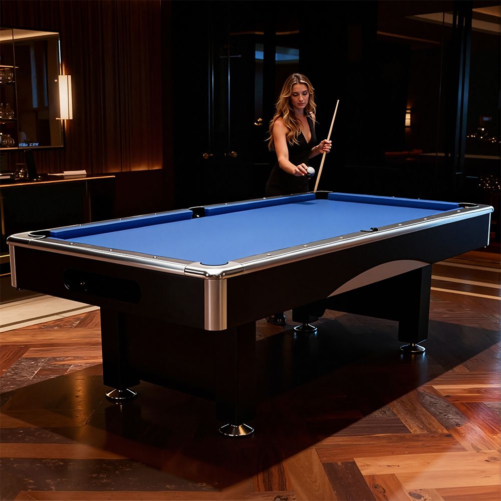 8ft Billiard Table with Accessories - Green