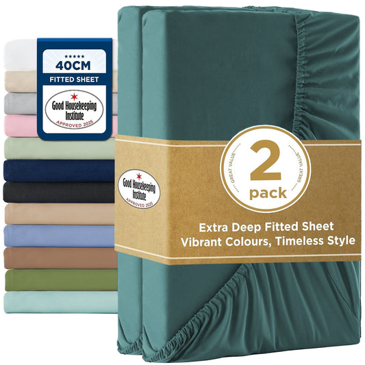2000TC Fitted Sheet Set - blue - King