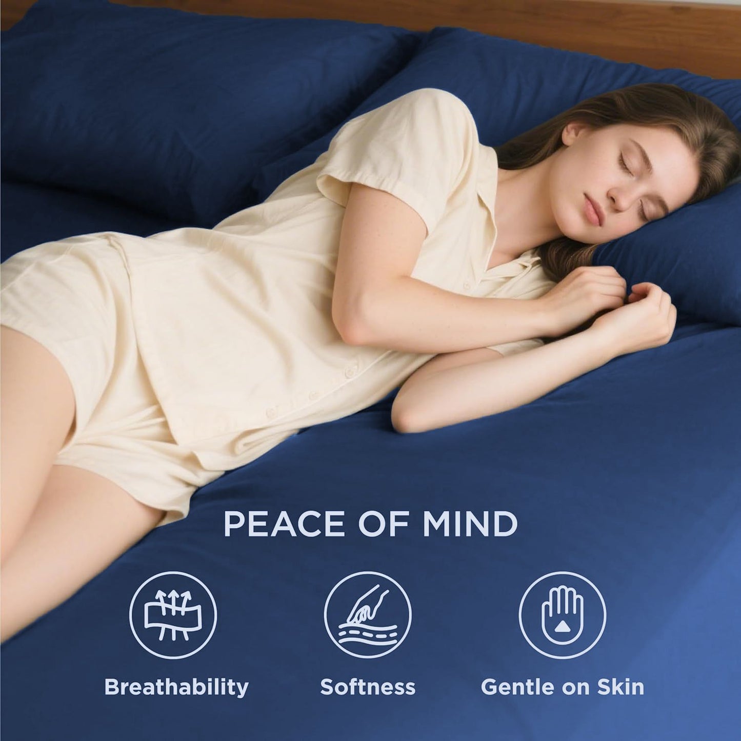 2000TC Hotel Quality Fitted Sheets - 2 Piece Fitted Sheets  -Breathable Bedding - Wrinkle, Fade, Stain Resistant- 16inch/40cm Deep Pocket Fitted Bed Sheets-Wrinkle and Fade Resistant,(Royal blue,Super King)