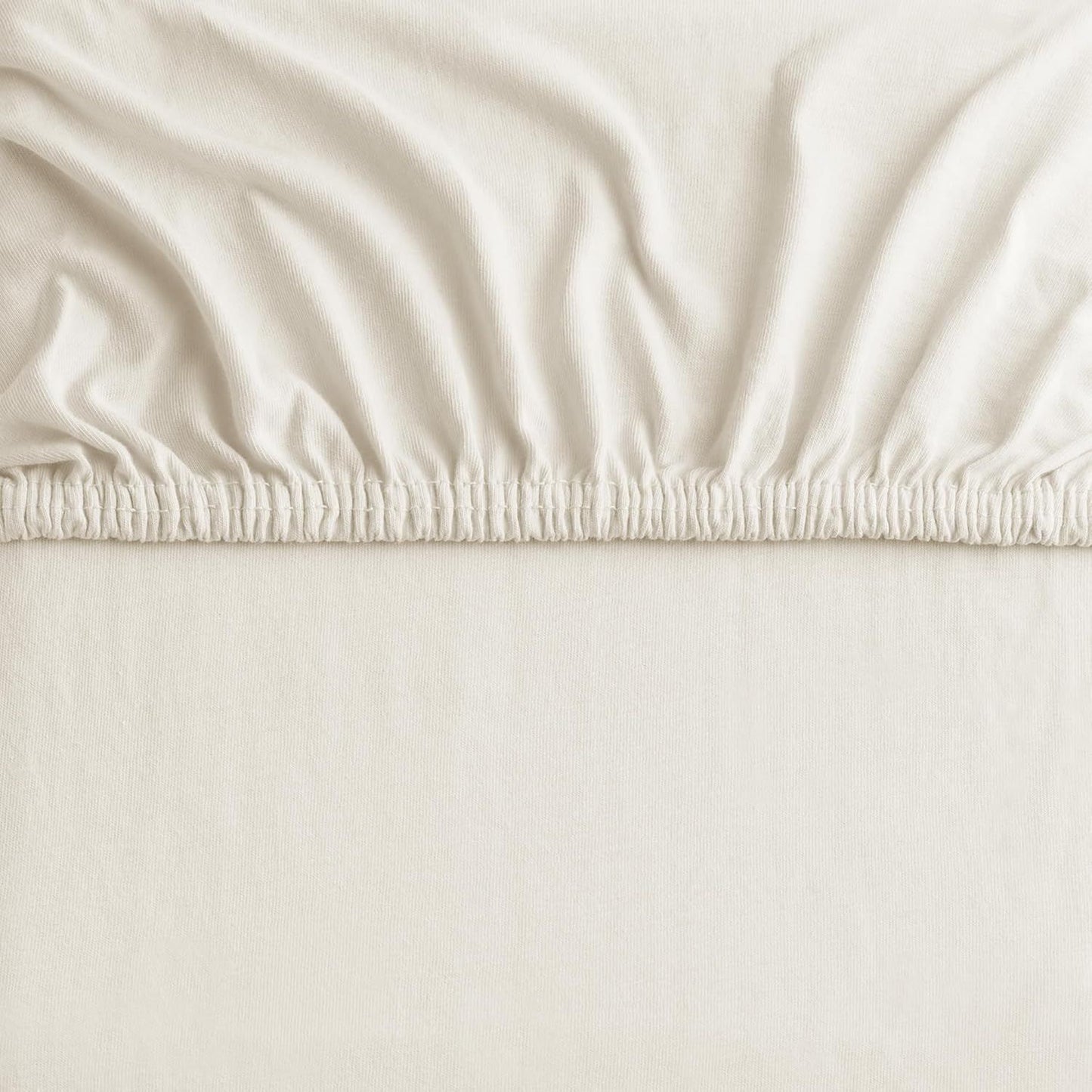 2 Piece Fitted Sheet Set - Cream White King Single
