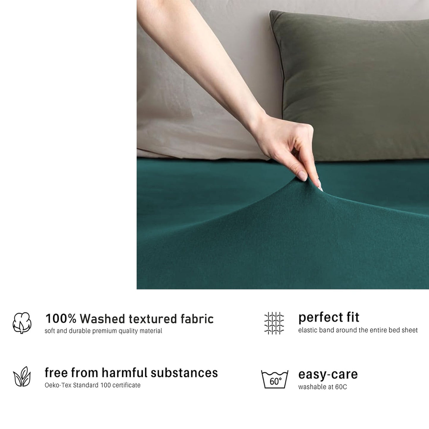 2 Piece Fitted Sheet Set - Biscay Blue King Single