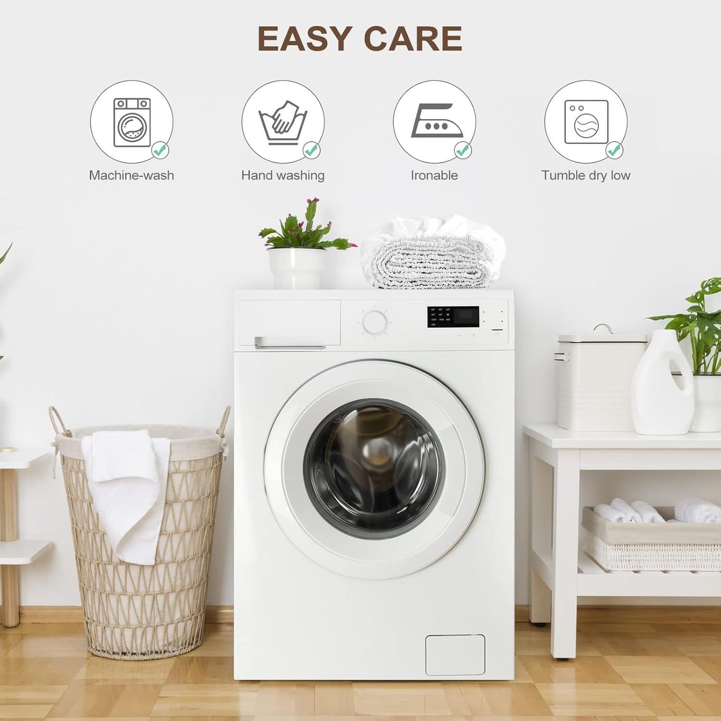 2 Piece Fitted Sheet Set - Cream White Queen