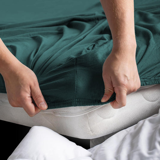2 Piece Fitted Sheet Set - Biscay Blue Queen