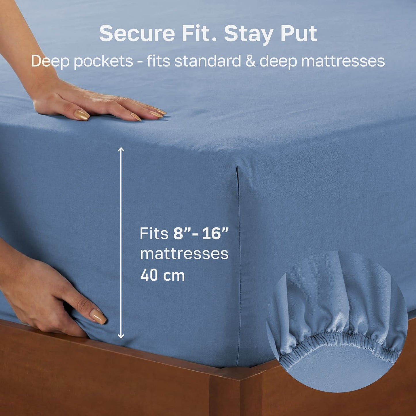 2 Piece Fitted Sheet Set - Ocean Super King