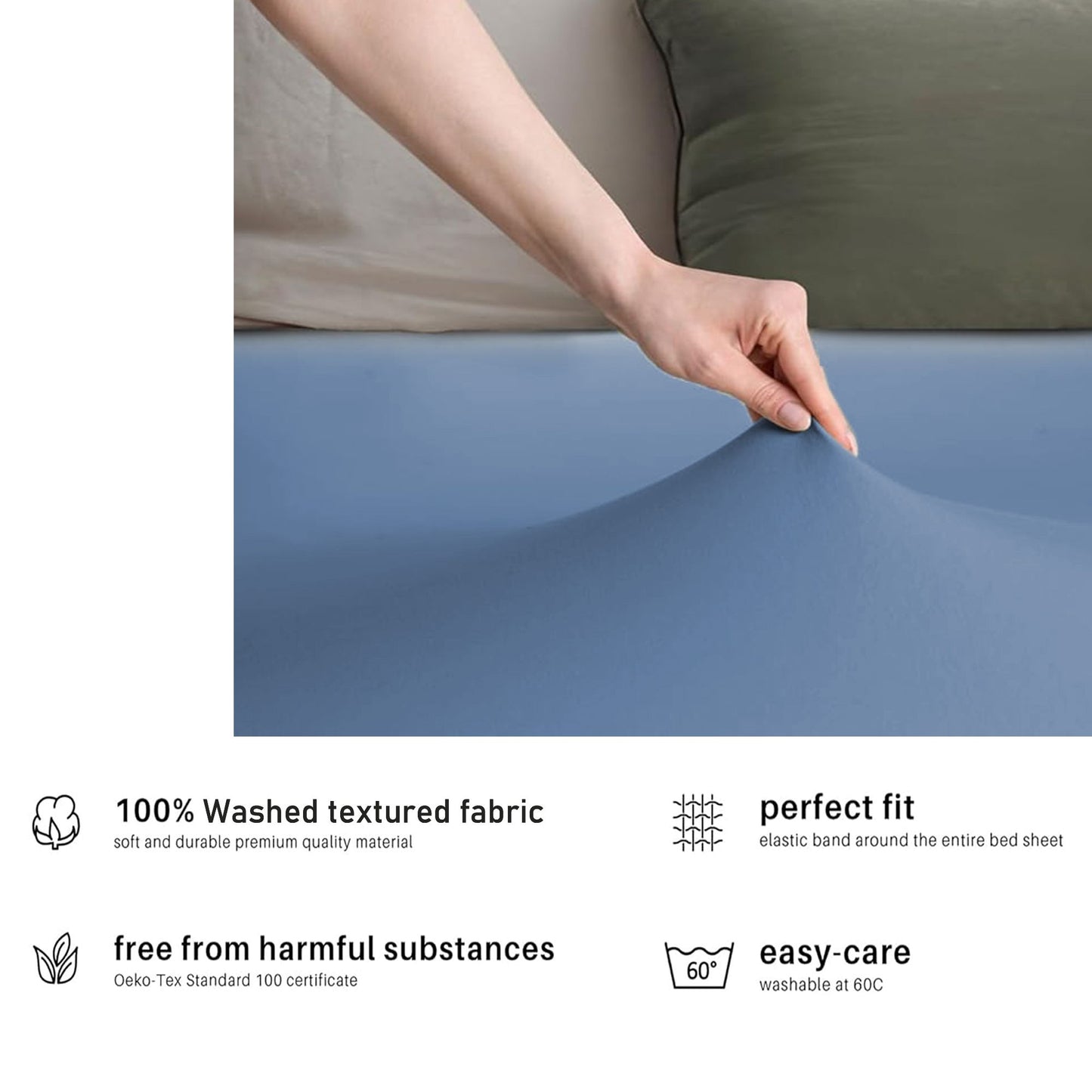 2 Piece Fitted Sheet Set - Ocean Super King