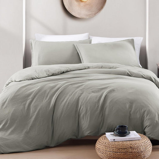 Microfibre Duvet Cover Set - grey - King