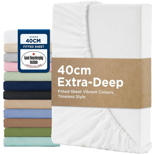 2000TC Fitted Sheet Set - white - King