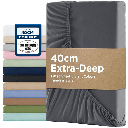 2000TC Fitted Sheet Set - grey - King