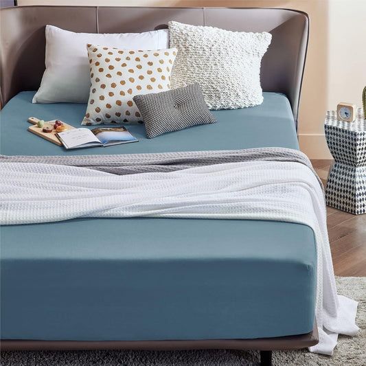 2000TC Fitted Sheet Set - ocean - Queen