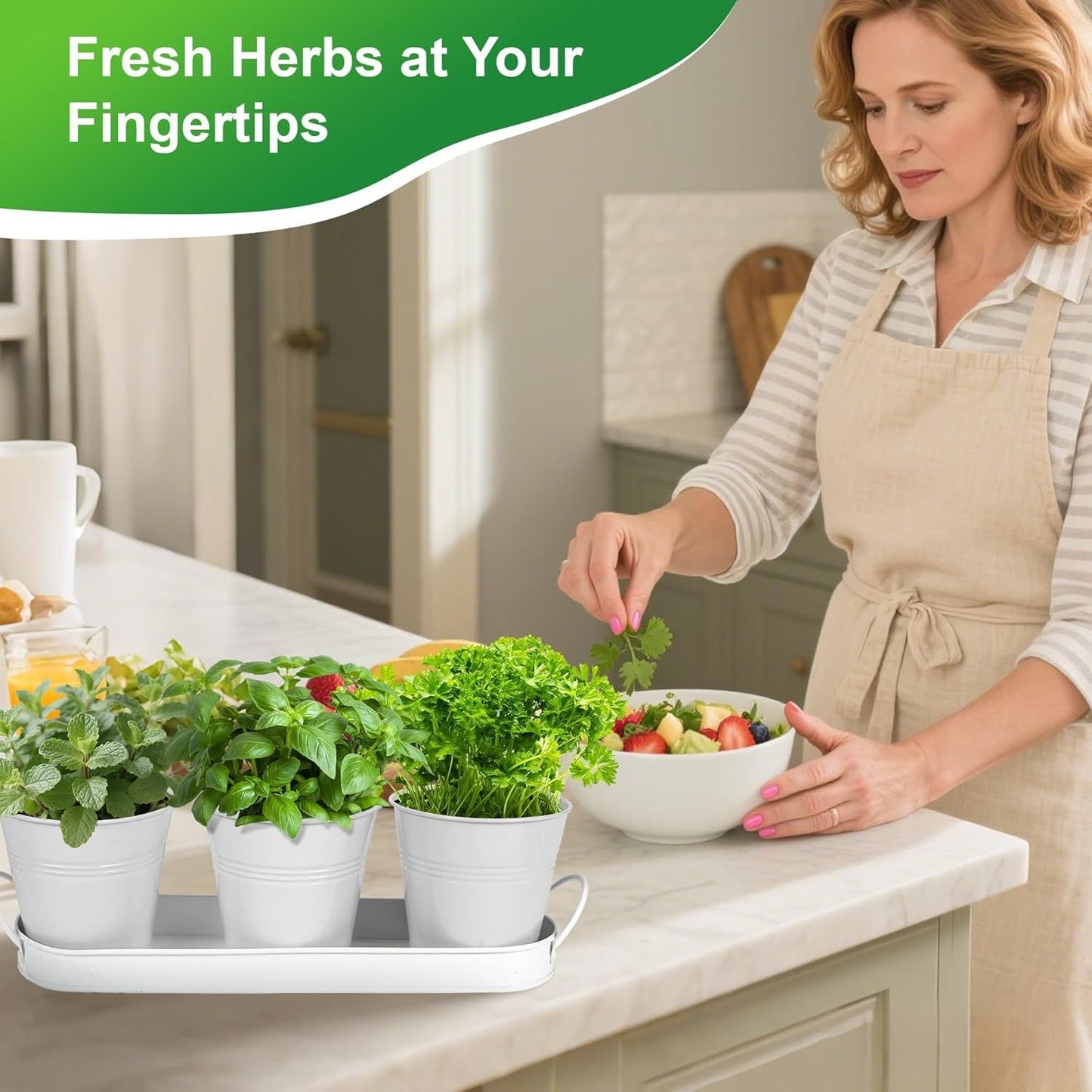 Indoor Herb Planter Kit - White