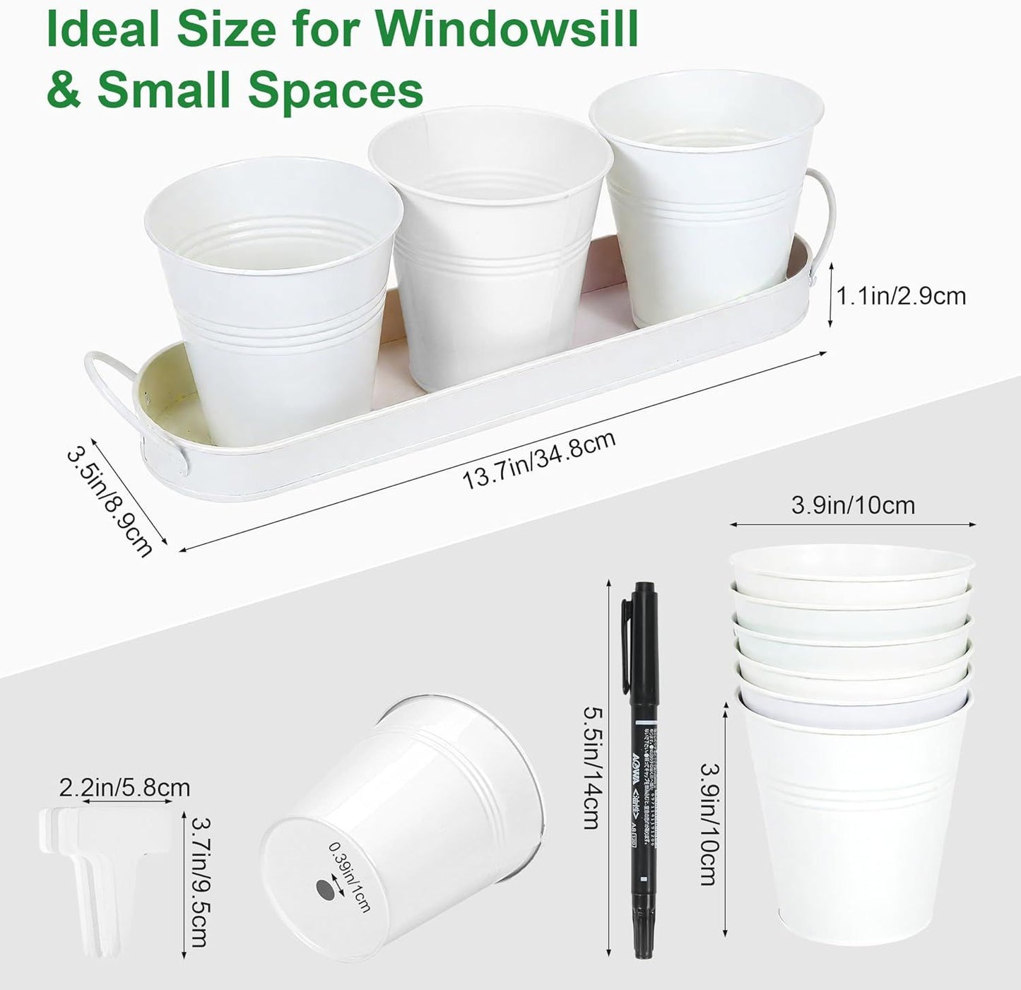 Indoor Herb Planter Kit - White