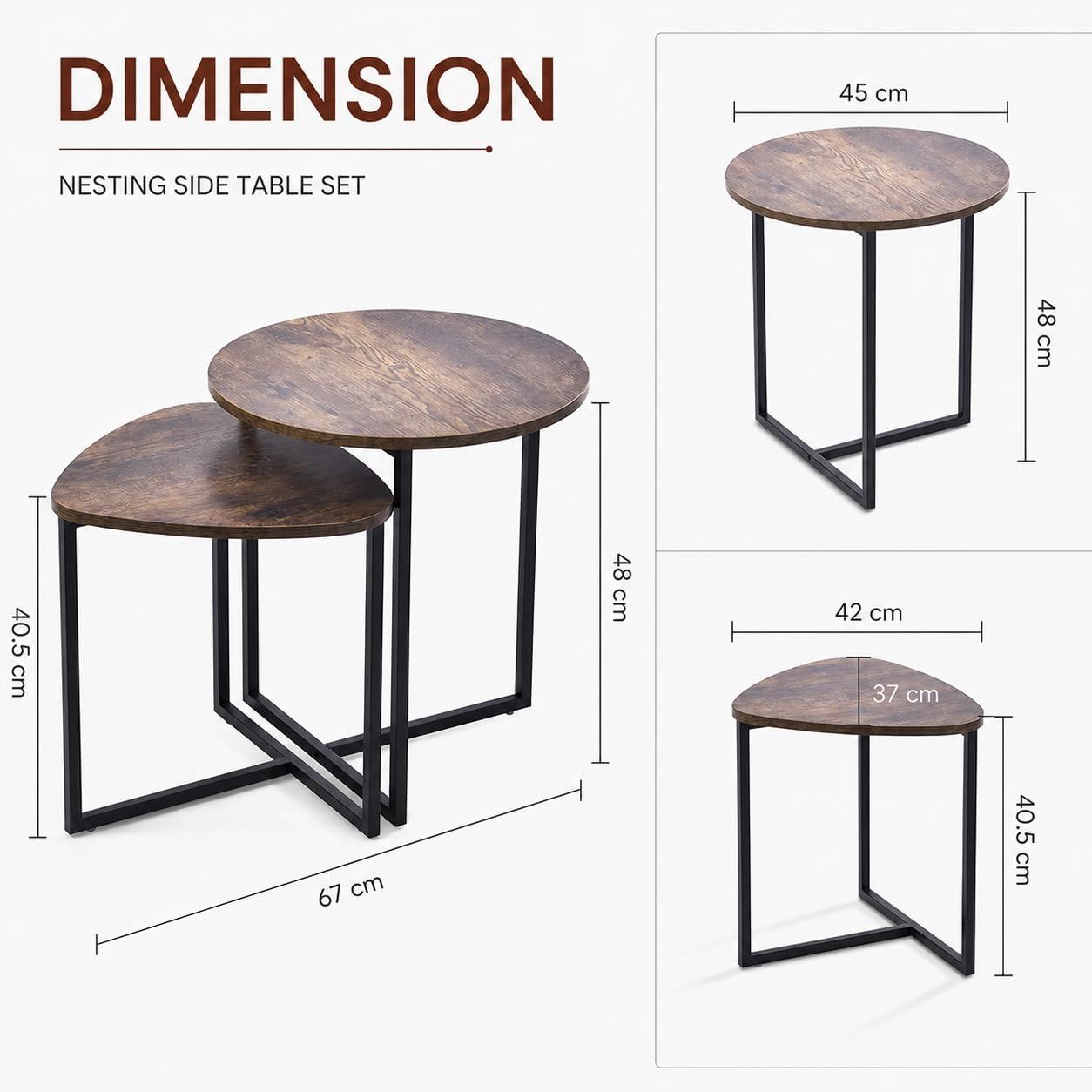 Nesting Side Tables Set of 2
