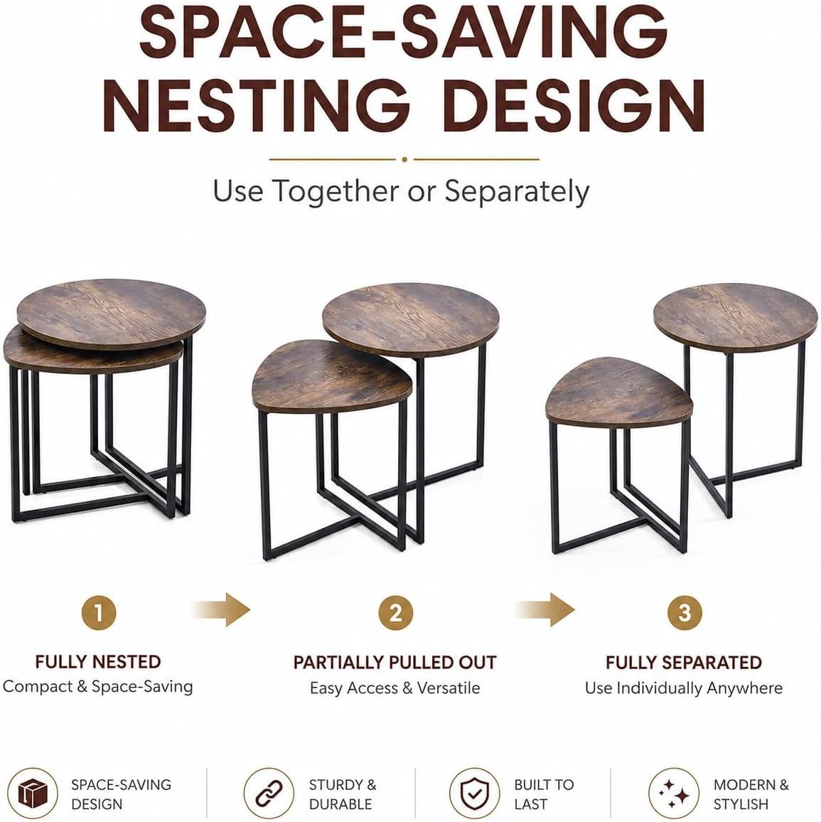 Nesting Side Tables Set of 2