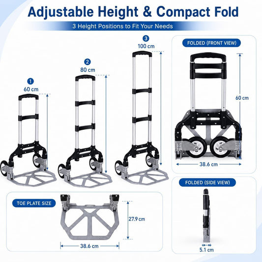 Folding Hand Truck with Telescopic Handle
