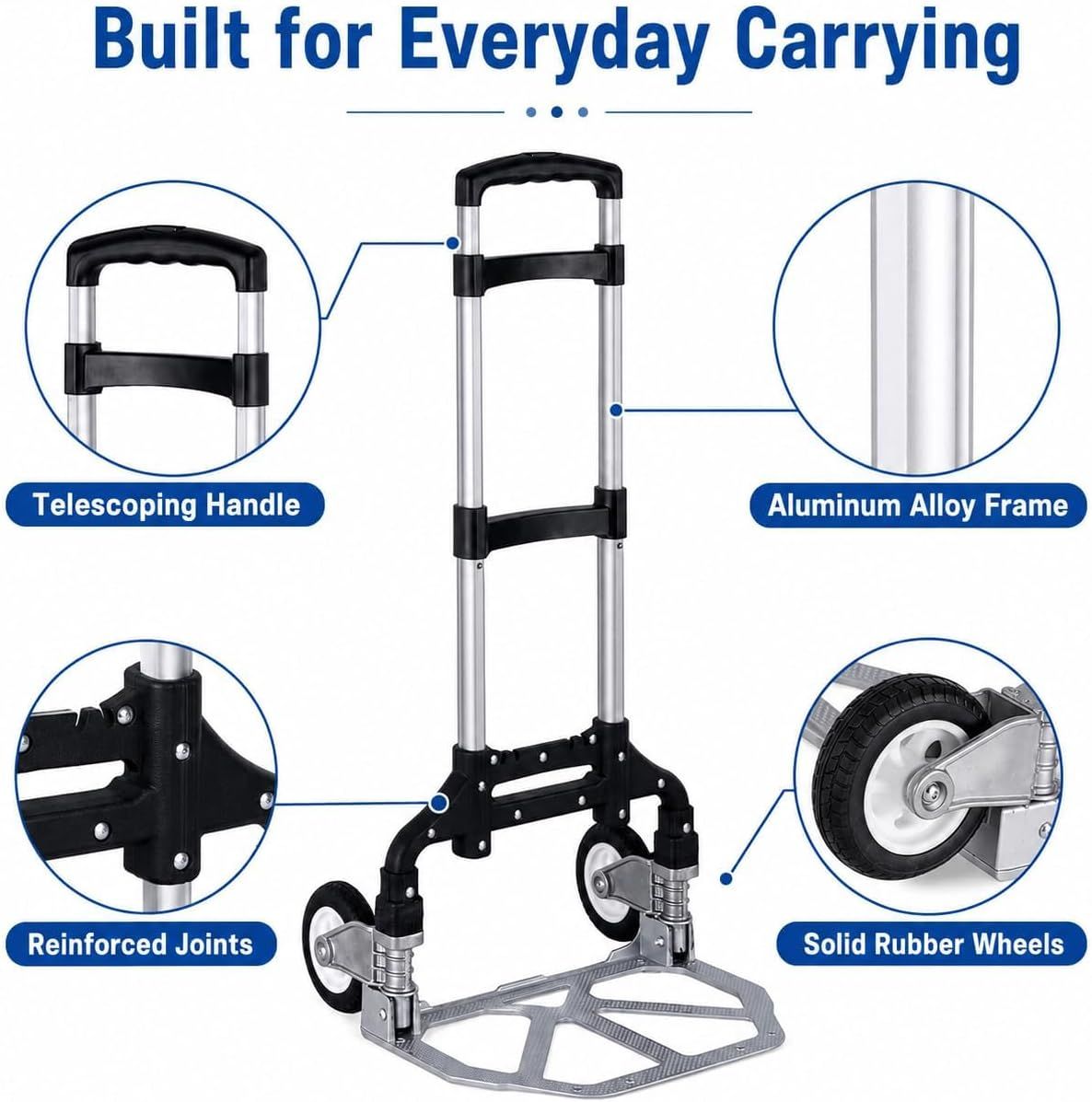 Folding Hand Truck with Telescopic Handle