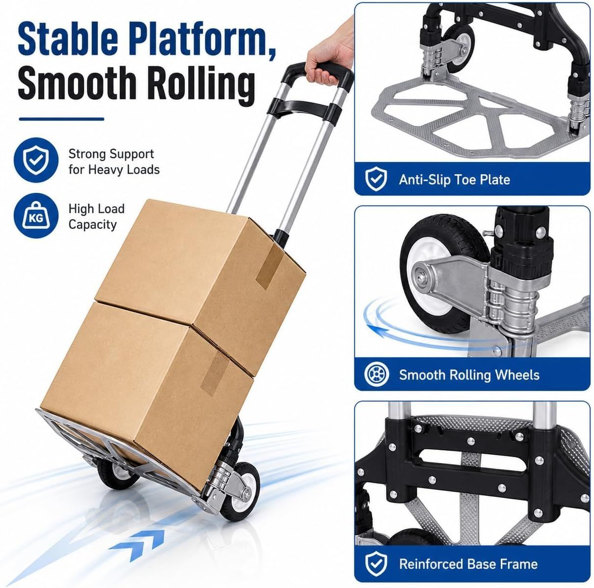 Folding Hand Truck with Telescopic Handle