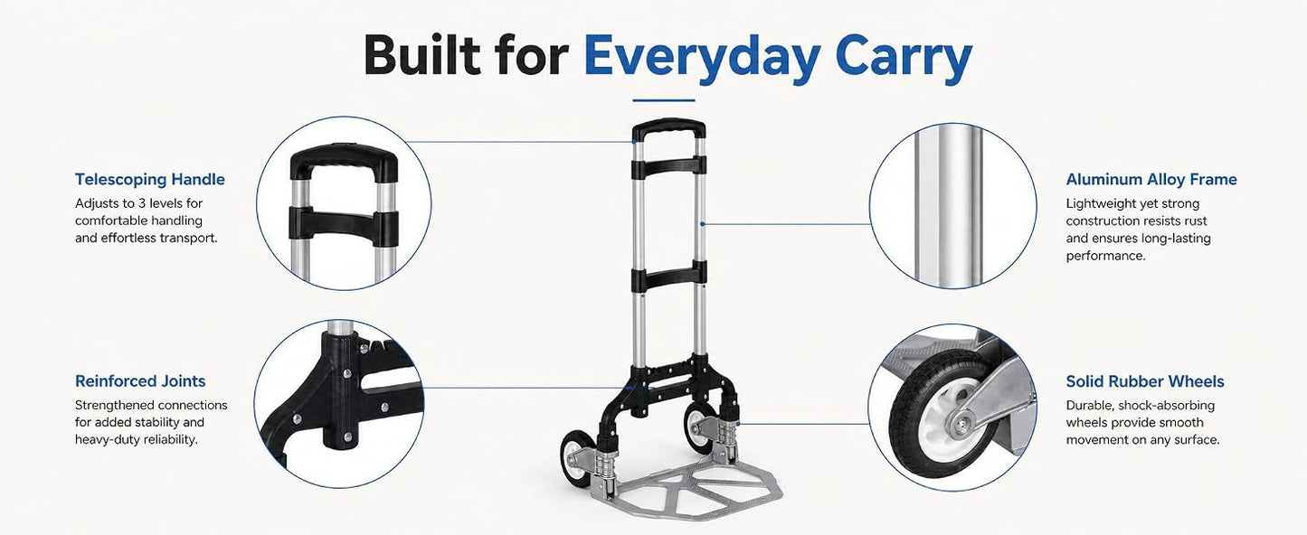 Folding Hand Truck with Telescopic Handle