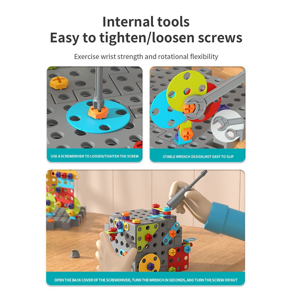 DIY Screw Building Blocks Set - 490pcs
