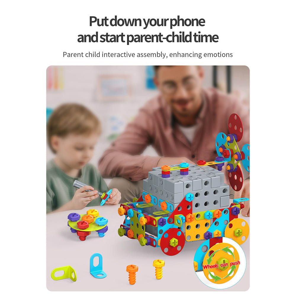 DIY Screw Building Blocks Set - 490pcs