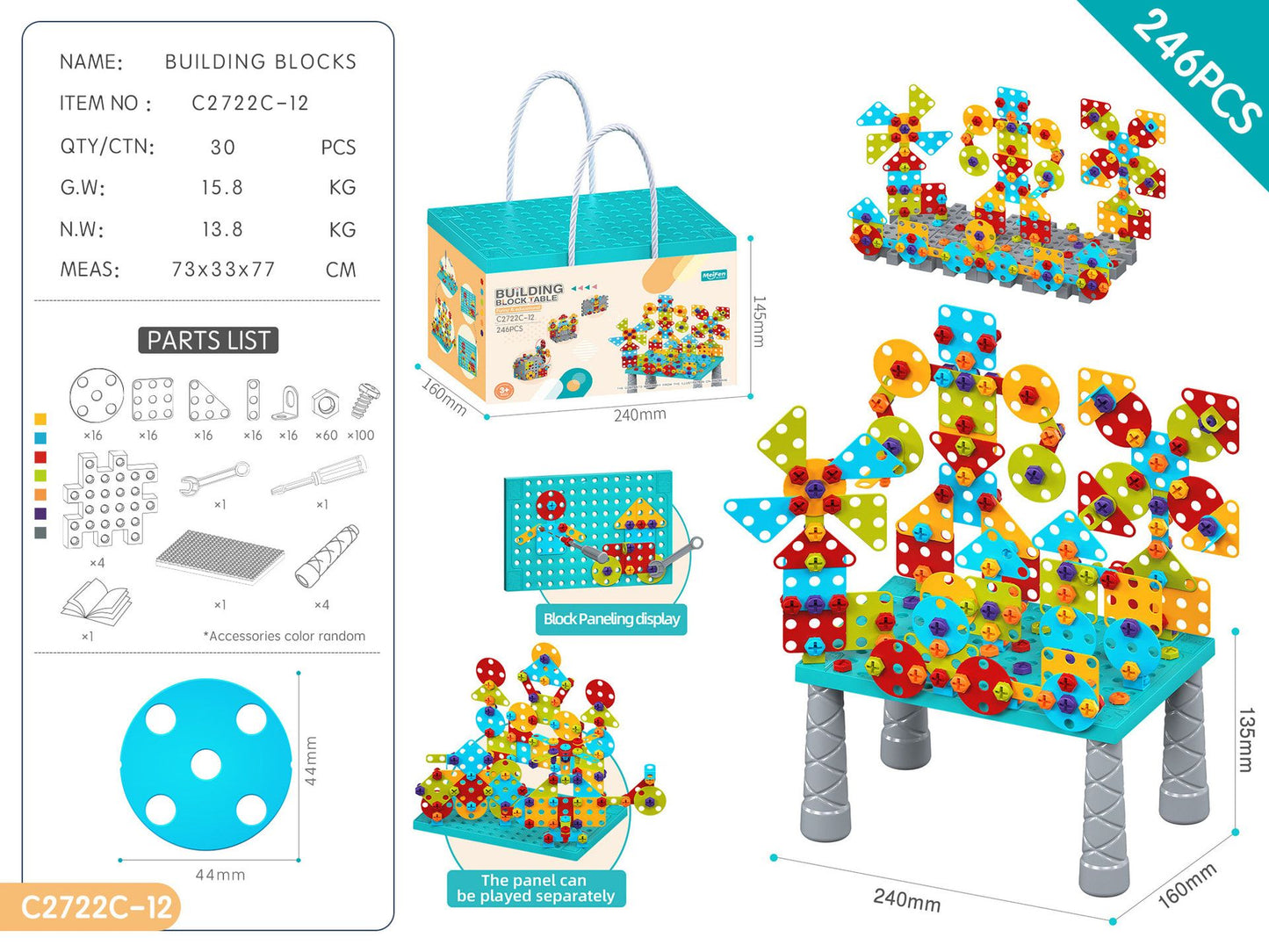 DIY Screw Building Blocks Set - 490pcs