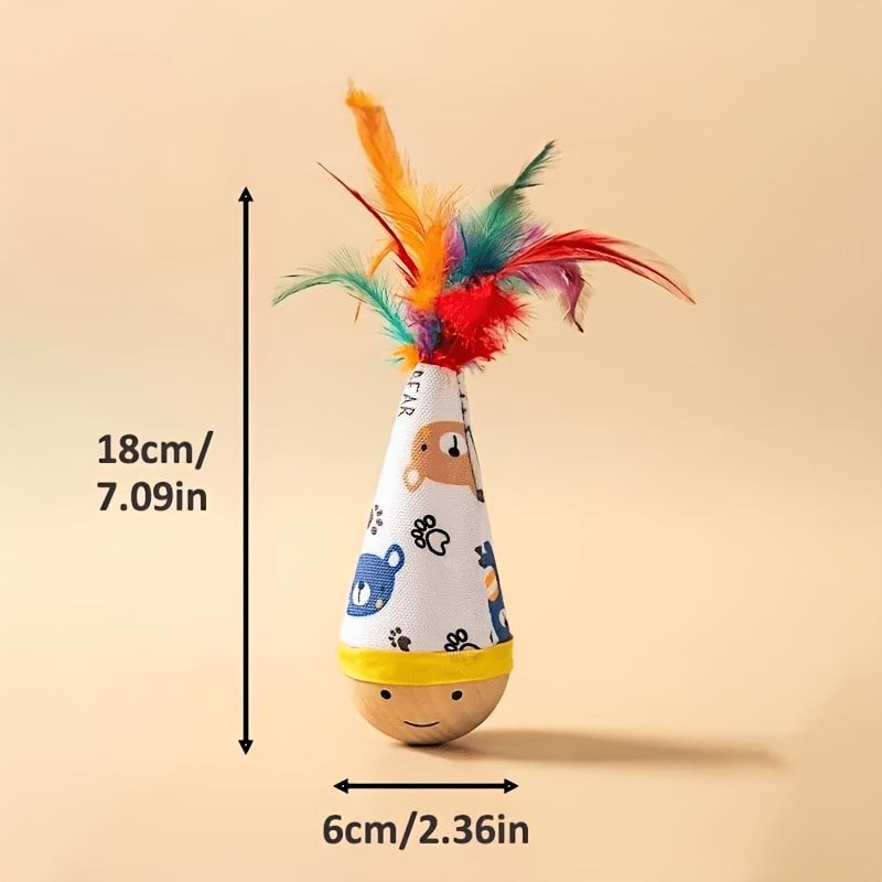 Wobble Cat Toy - No Feather Purple