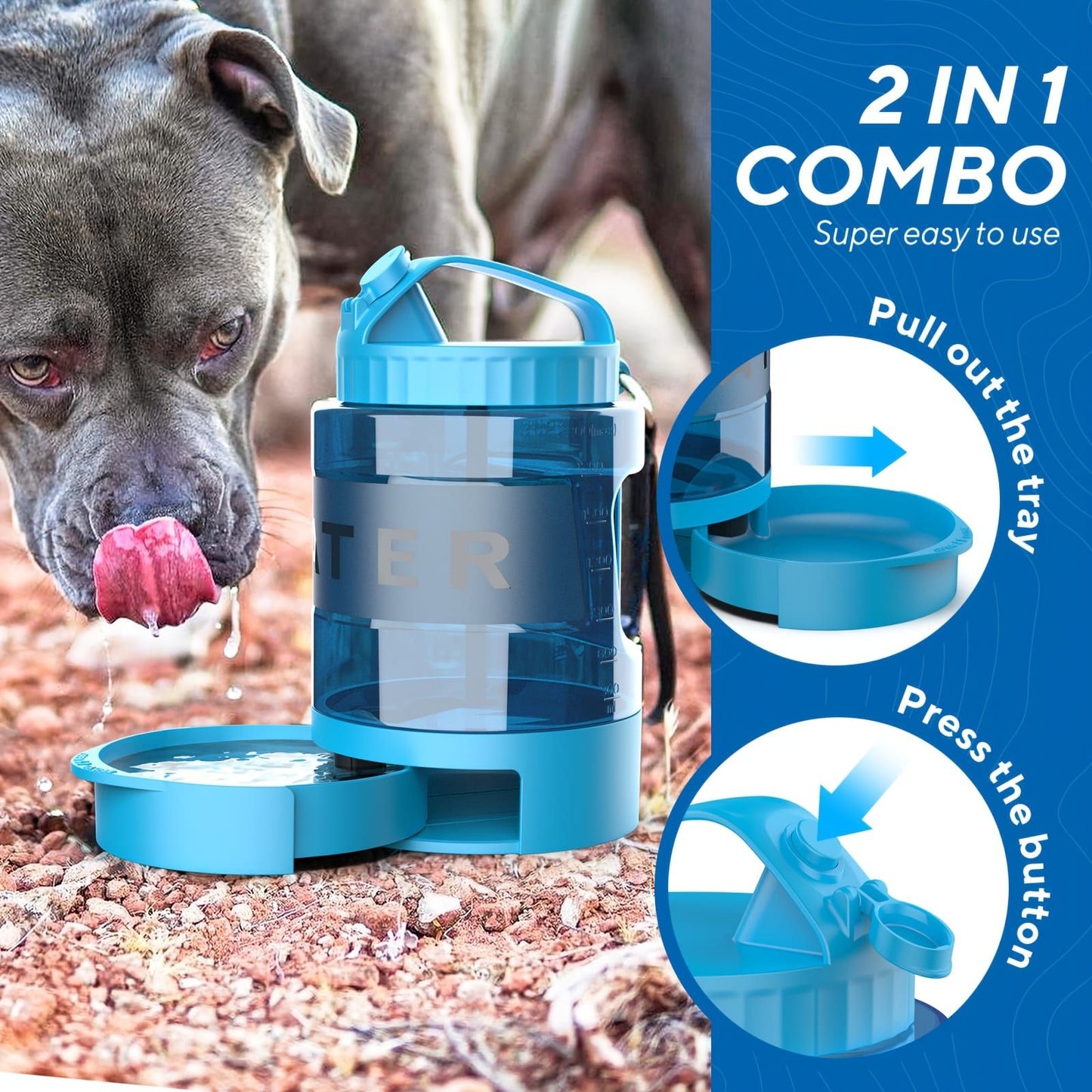 Portable Pet Water Bottle - Black