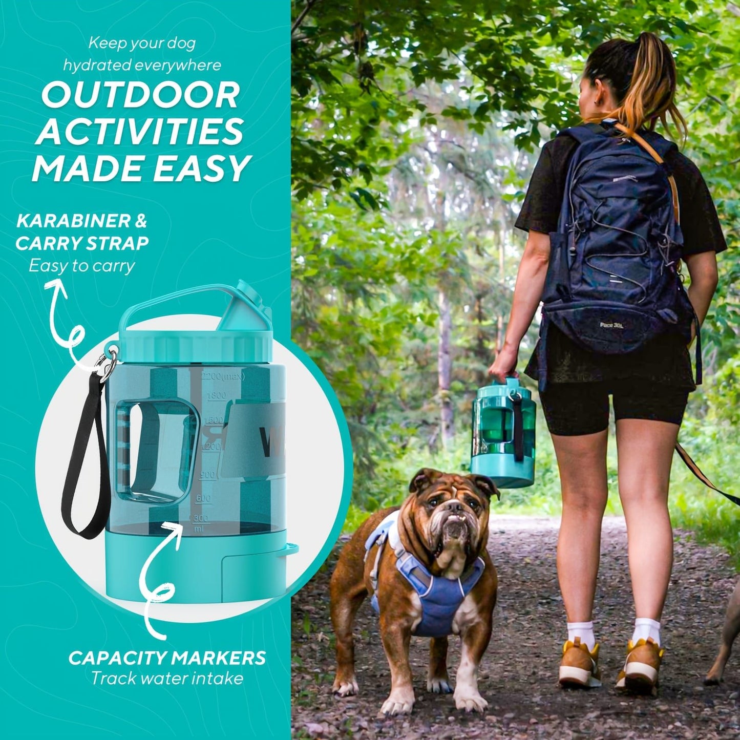 Portable Pet Water Bottle - Black