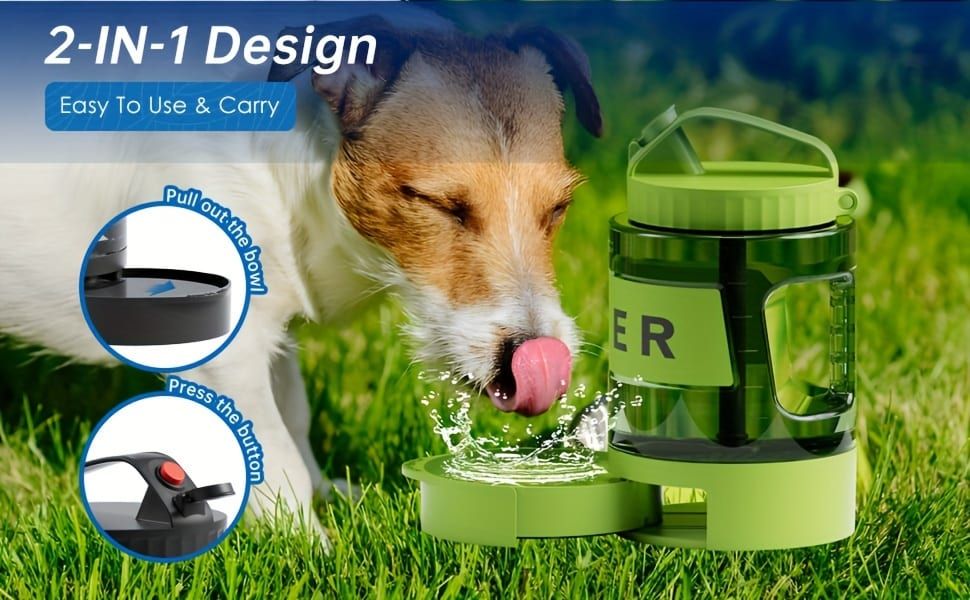 Portable Pet Water Bottle - Green