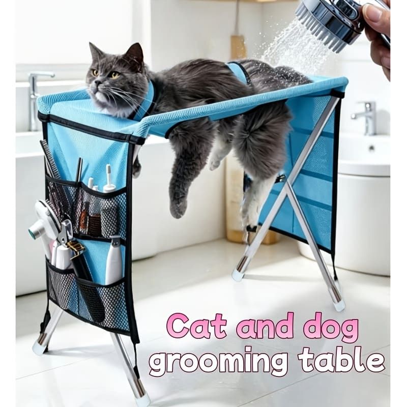 Foldable Pet Grooming Table - Beige