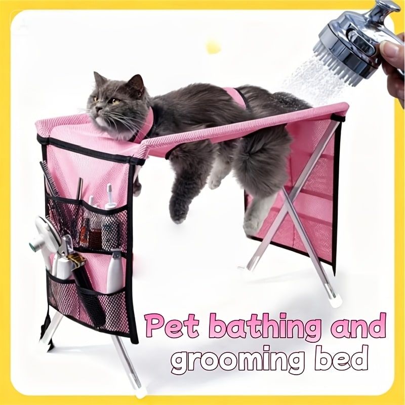 Foldable Pet Grooming Table - Beige