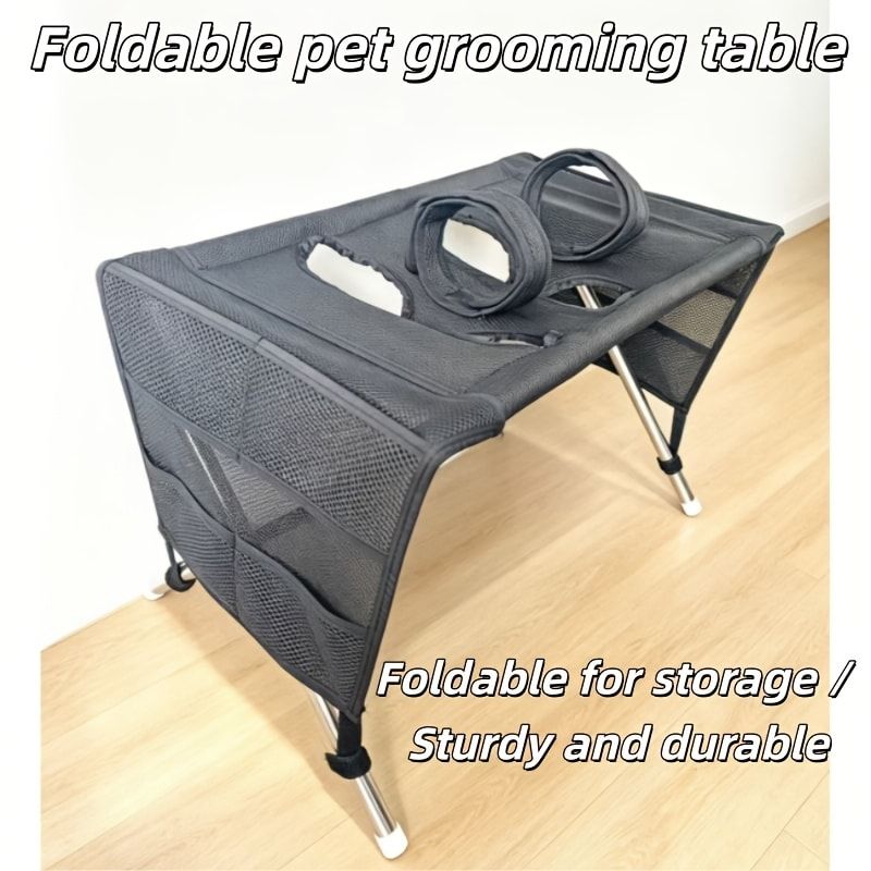 Foldable Pet Grooming Table - Black