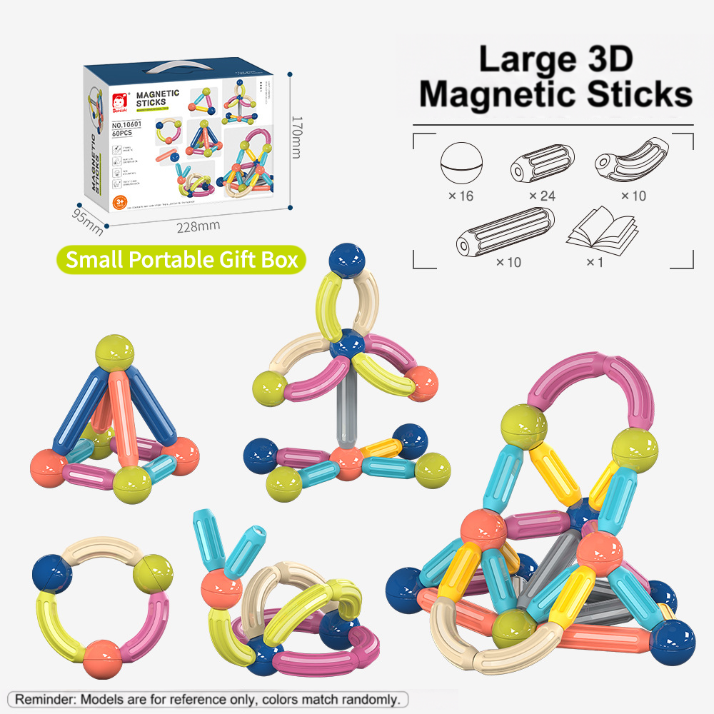 Magnetic Building Sticks & Balls - 120pcs