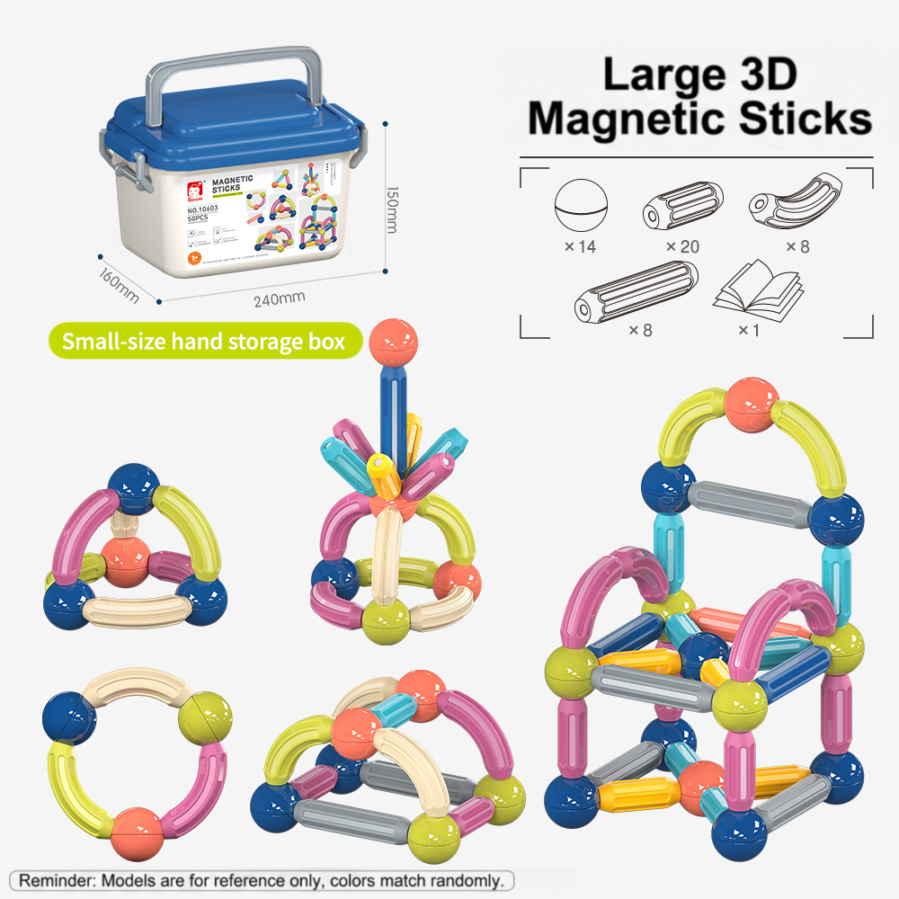 Magnetic Building Sticks & Balls - 120pcs