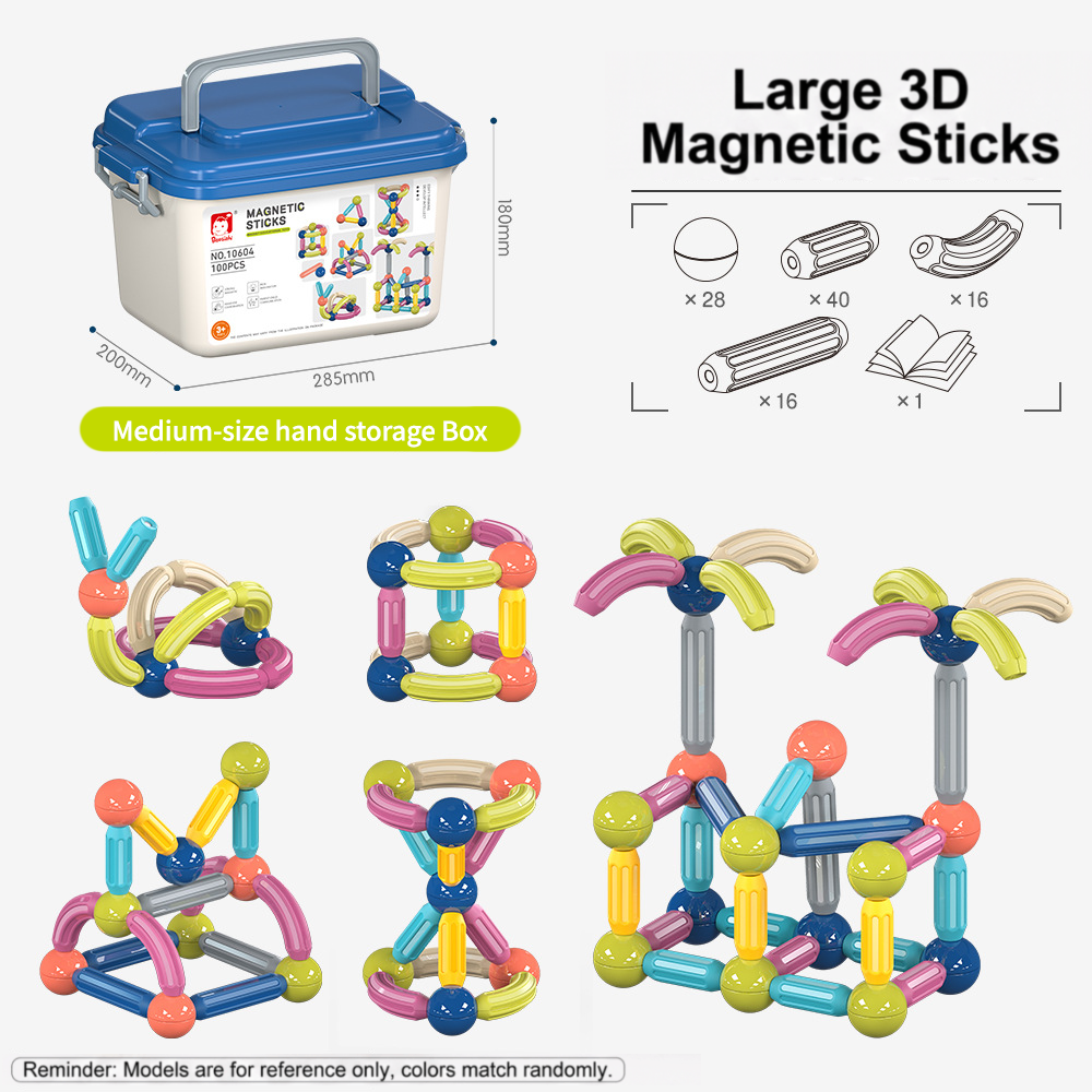 Magnetic Building Sticks & Balls - 120pcs