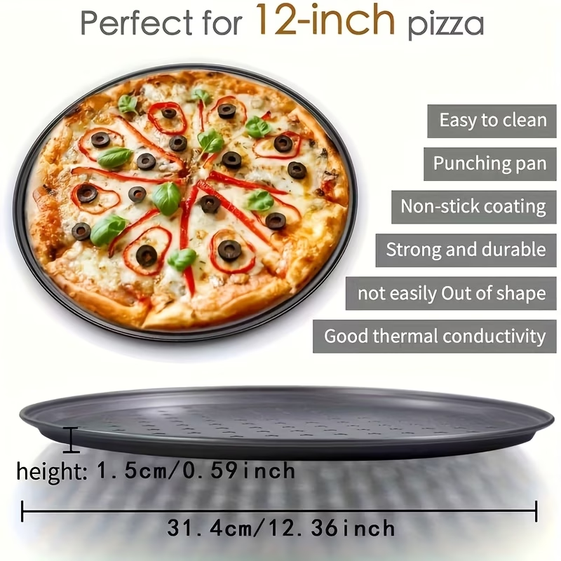 Non-Stick Pizza Baking Pans 2 Pack