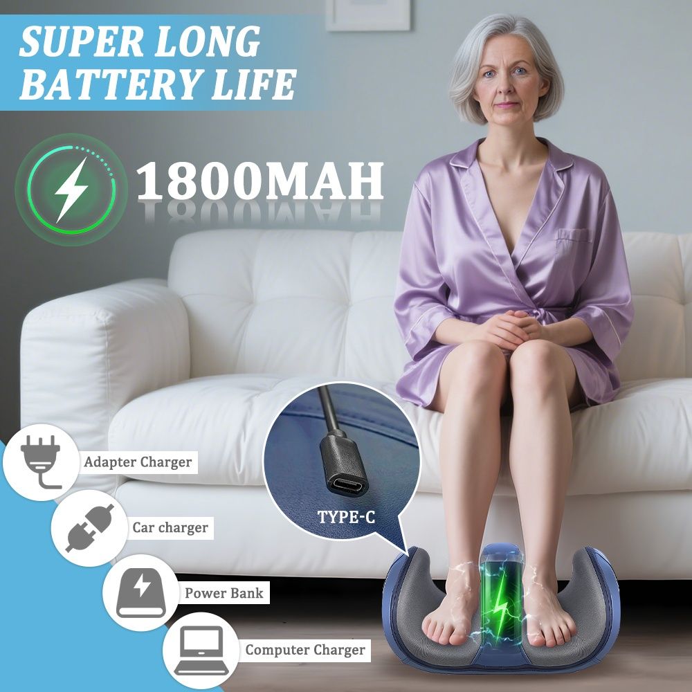 Electric Foot Massager - Blue