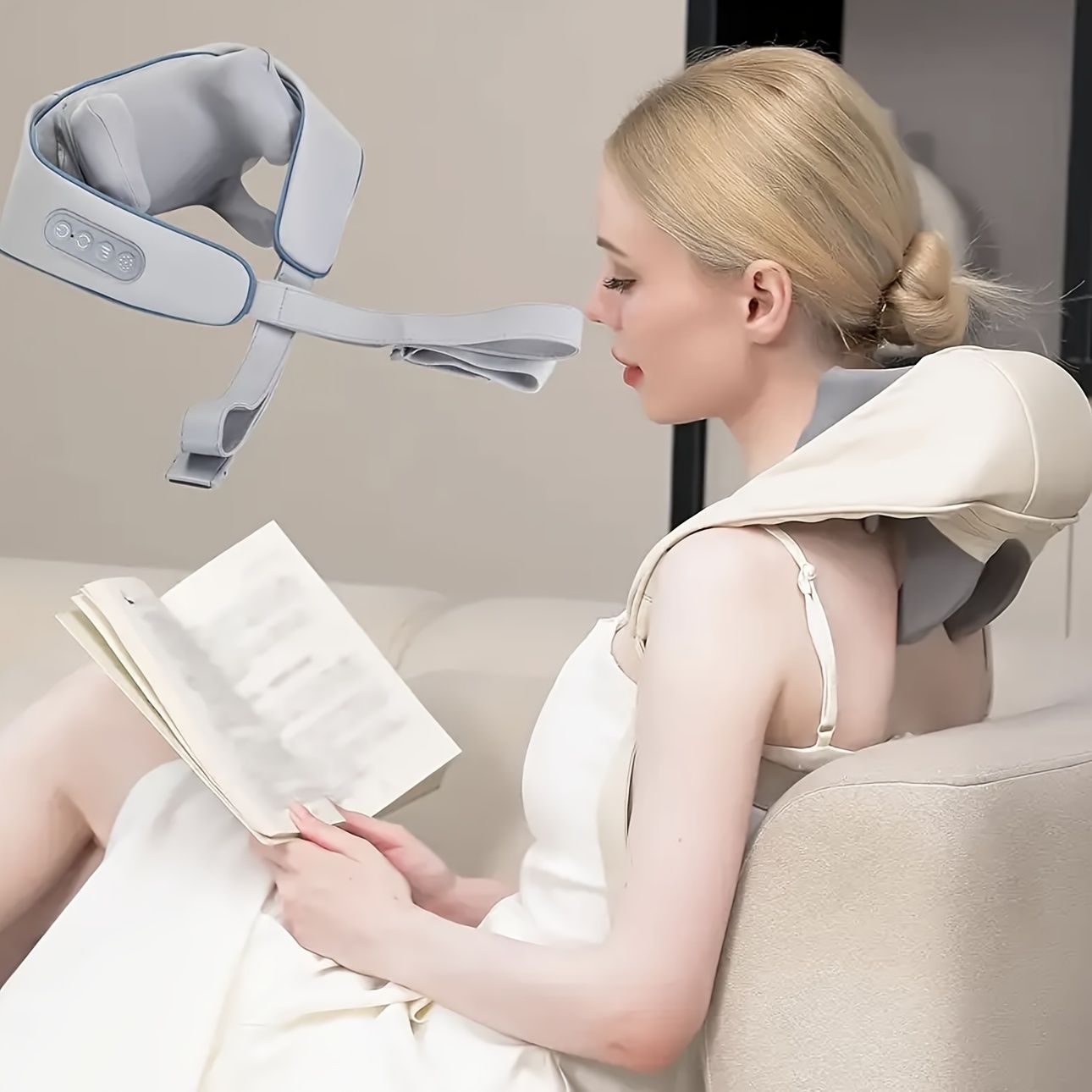 Portable Body Massager - Grey Beige