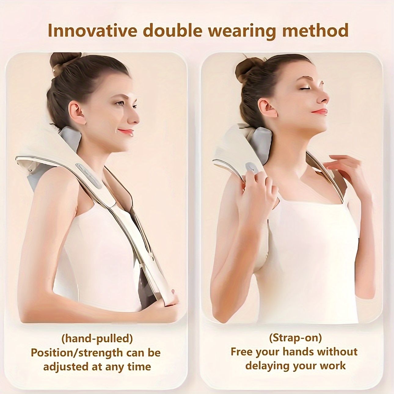 Portable Body Massager - Grey Beige