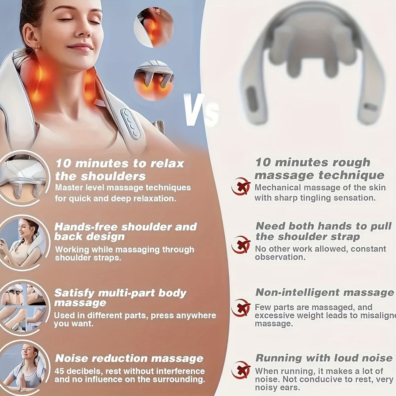 Portable Body Massager - Grey Beige